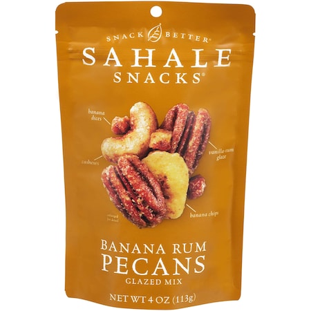Sahale Snacks Sahale 4 oz. Banana Rum Pecans Glazed Mix, PK6 9386900028
